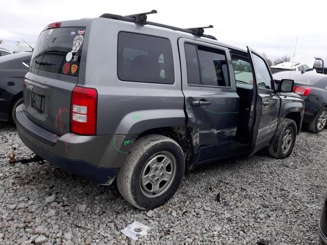 1C4NJPBA5ED573493 - 2014 JEEP PATRIOT SPORT GRAY photo 3