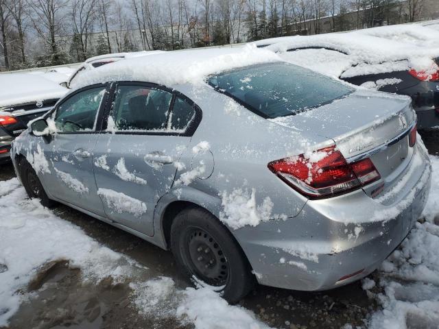 2HGFB2F59DH581049 - 2013 HONDA CIVIC LX SILVER photo 2