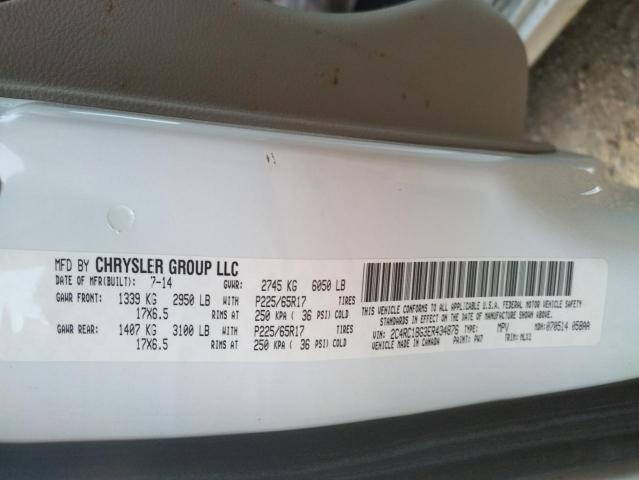 2C4RC1BG3ER434876 - 2014 CHRYSLER TOWN & COU TOURING 白色 照片 10