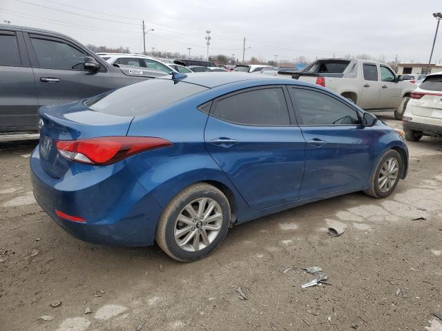 KMHDH4AE9GU585638 - 2016 HYUNDAI ELANTRA SE BLUE photo 3