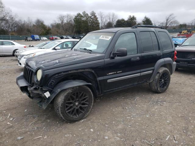 1J4GL48K72W349699 - 2002 JEEP LIBERTY SPORT BLACK photo 1