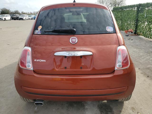 3C3CFFARXFT545098 - 2015 FIAT 500 POP ORANGE photo 6