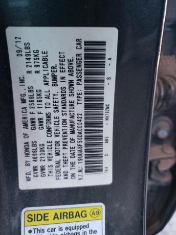 19UUA8F50DA000422 - 2013 ACURA TL TECH GRAY photo 13