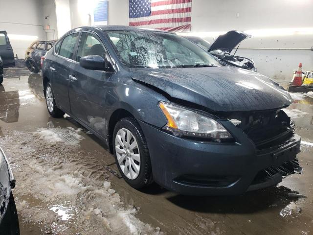 3N1AB7AP8EY332903 - 2014 NISSAN SENTRA S BLUE photo 4