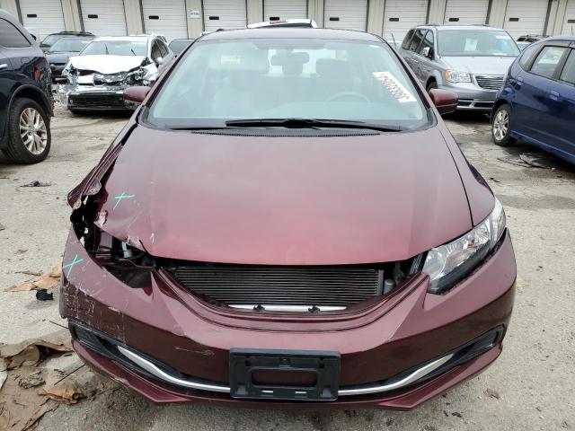 19XFB2F51FE200033 - 2015 HONDA CIVIC LX BURGUNDY photo 5