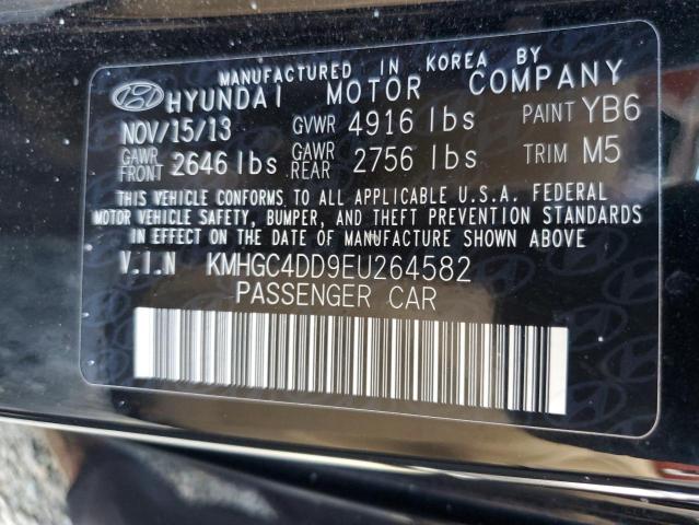 KMHGC4DD9EU264582 - 2014 HYUNDAI GENESIS 3.8L BLACK photo 13