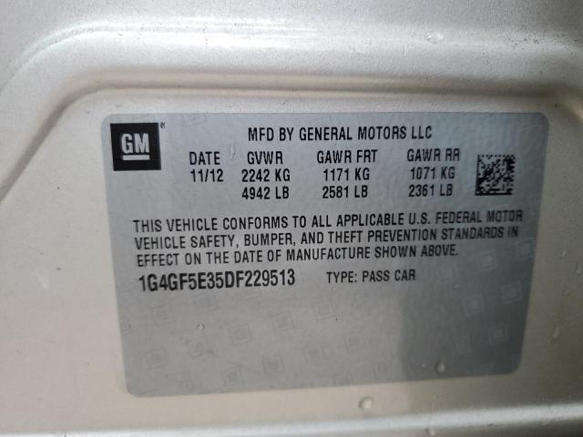 1G4GF5E35DF229513 - 2013 BUICK LACROSSE PREMIUM BEIGE photo 13