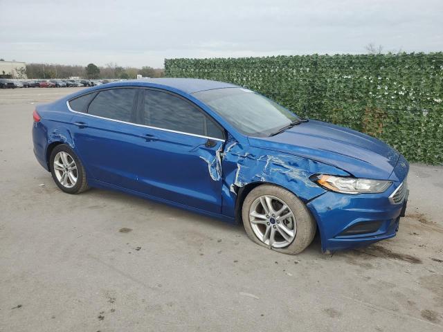 3FA6P0HD3JR149765 - 2018 FORD FUSION SE BLUE photo 4