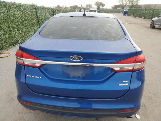 3FA6P0HD3JR149765 - 2018 FORD FUSION SE BLUE photo 6