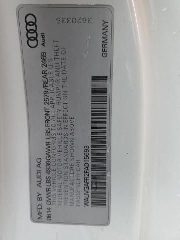 WAUVGAFR2FA015693 - 2015 AUDI S5 PRESTIGE 白色 照片 12