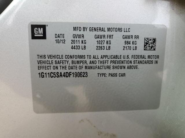 1G11C5SA4DF190623 - 2013 CHEVROLET MALIBU 1LT GRAY photo 12