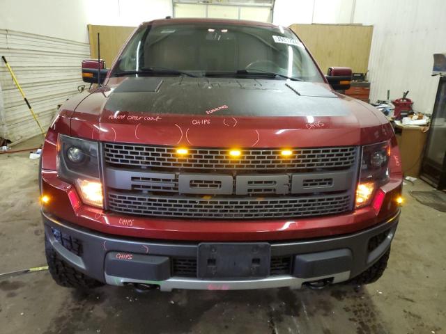 1FTFW1R64EFC72450 - 2014 FORD F150 SVT RAPTOR RED photo 5