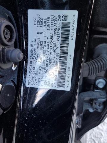 2HGFC2F85MH510504 - 2021 HONDA CIVIC SPORT Schwarz Foto 12