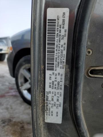 1C6RD7FT4CS318547 - 2012 DODGE RAM 1500 ST GRAY photo 12