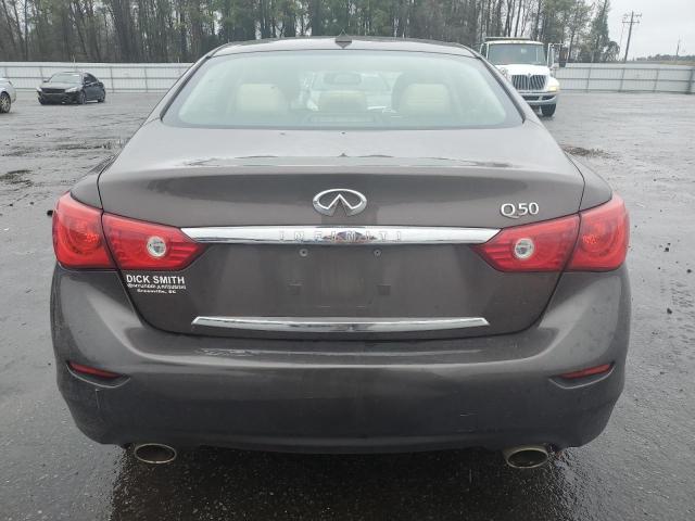 JN1BV7APXEM674092 - 2014 INFINITI Q50 BASE BROWN photo 6