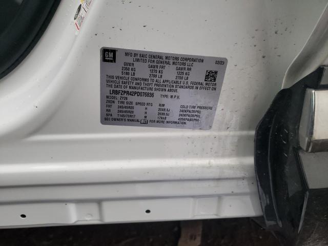 LRBFZPR42PD076836 - 2023 BUICK ENVISION ESSENCE WHITE photo 13