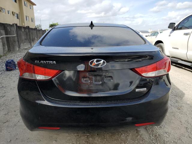 KMHDH4AE1DU989643 - 2013 HYUNDAI ELANTRA GLS BLACK photo 6