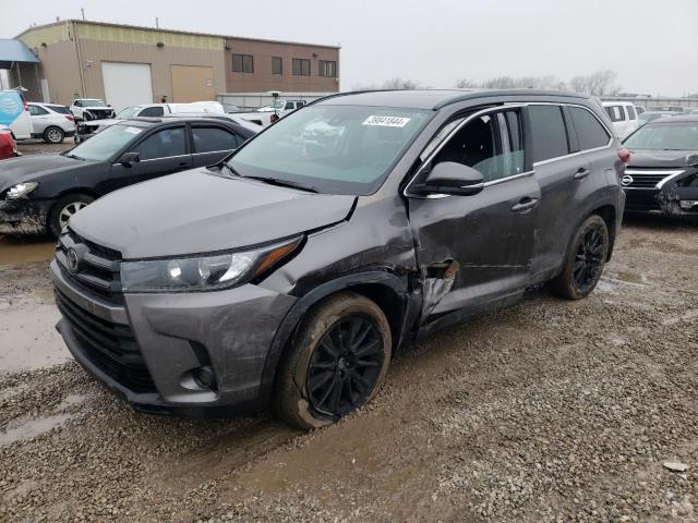 5TDJZRFH0KS601775 - 2019 TOYOTA HIGHLANDER SE CHARCOAL photo 1