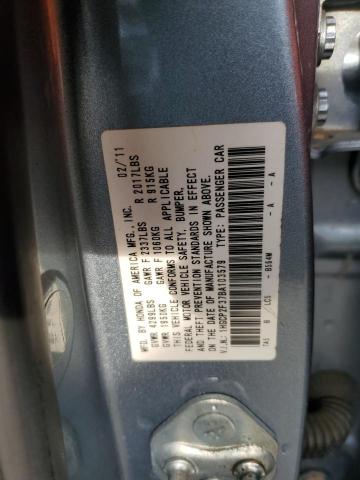 1HGCP2F37BA103579 - 2011 HONDA ACCORD LX BLUE photo 13