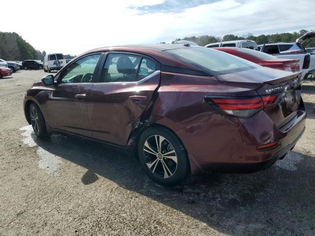 3N1AB8CV2LY259526 - 2020 NISSAN SENTRA SV MAROON photo 2