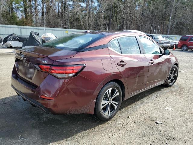 3N1AB8CV2LY259526 - 2020 NISSAN SENTRA SV MAROON photo 3