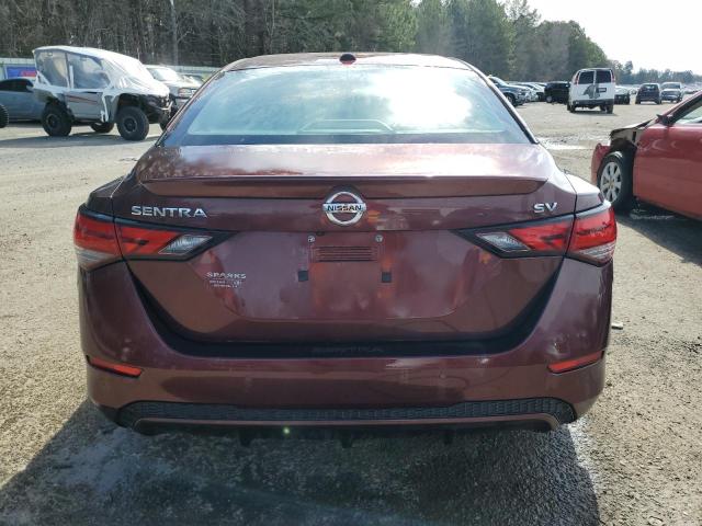 3N1AB8CV2LY259526 - 2020 NISSAN SENTRA SV MAROON photo 6