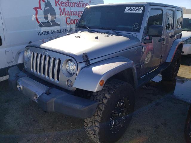 1C4HJWEGXJL930304 - 2018 JEEP WRANGLER U SAHARA SILVER photo 1