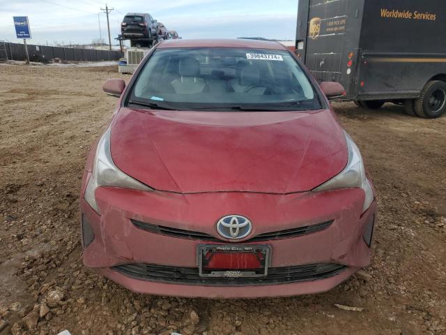 JTDKARFU2G3502649 - 2016 TOYOTA PRIUS RED photo 5