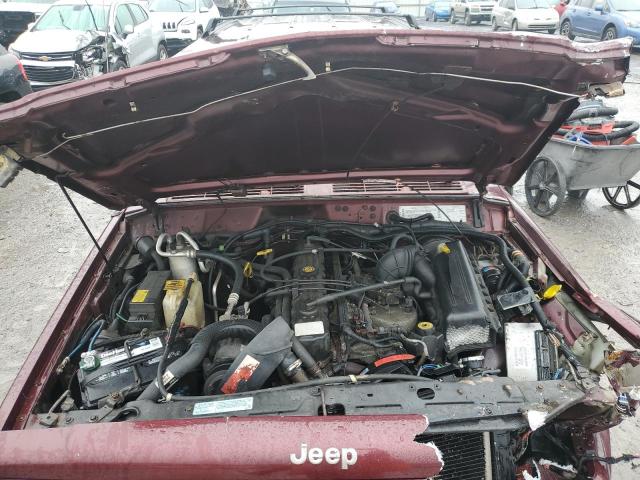 1J4FF58S81L627051 - 2001 JEEP CHEROKEE CLASSIC BURGUNDY photo 12