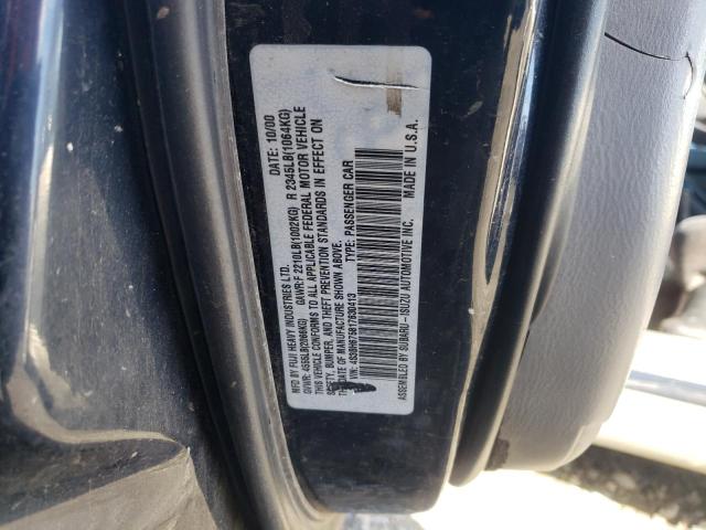 4S3BH675817630413 - 2001 SUBARU LEGACY OUTBACK AWP 蓝色 照片 12