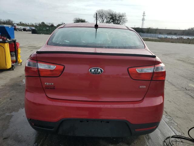 KNADM4A34E6323281 - 2014 KIA RIO LX RED photo 6