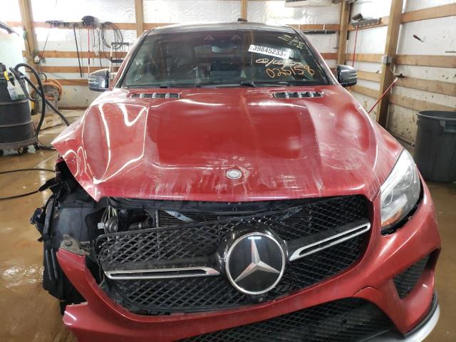 4JGED6EB5GA025158 - 2016 MERCEDES-BENZ GLE COUPE 450 4MATIC RED photo 5