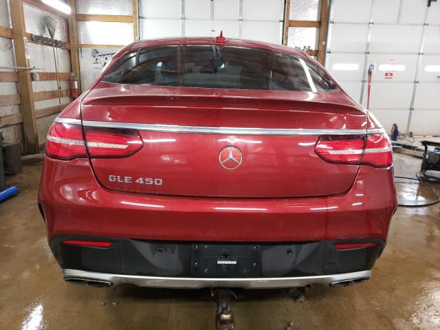 4JGED6EB5GA025158 - 2016 MERCEDES-BENZ GLE COUPE 450 4MATIC RED photo 6