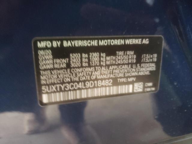 5UXTY3C04L9D18482 - 2020 BMW X3 SDRIVE30I Blau Foto 14