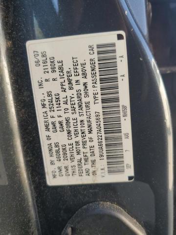 19UUA66227A045697 - 2007 ACURA TL GRAY photo 12