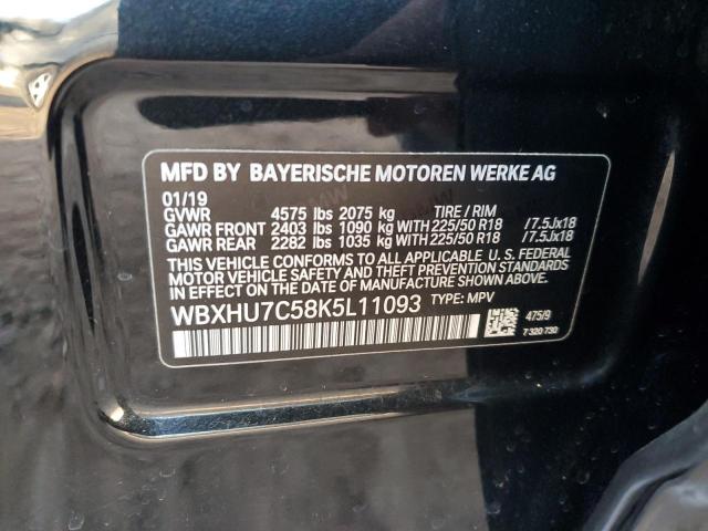 WBXHU7C58K5L11093 - 2019 BMW X1 SDRIVE28I BLACK photo 13