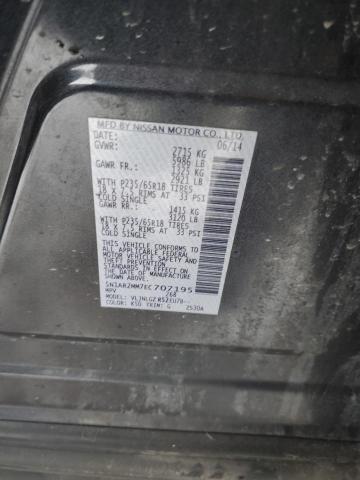 5N1AR2MM7EC707195 - 2014 NISSAN PATHFINDER S GRAY photo 12