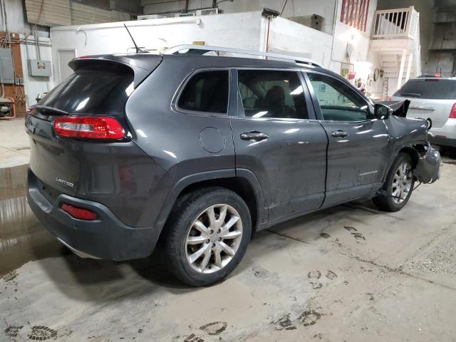 1C4PJLDS3FW695783 - 2015 JEEP CHEROKEE LIMITED GRAY photo 3