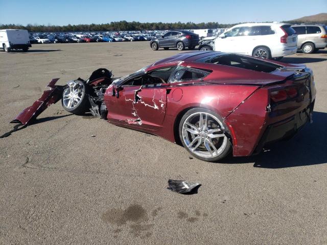 1G1YD2D77K5104249 - 2019 CHEVROLET CORVETTE STINGRAY 2LT BURGUNDY photo 2