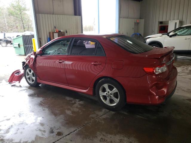 5YFBU4EE3DP114384 - 2013 TOYOTA COROLLA BASE RED photo 2