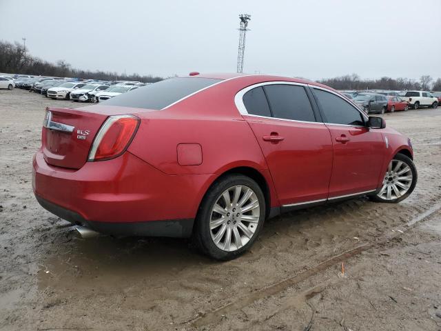 1LNHL9ER1AG605378 - 2010 LINCOLN MKS RED photo 3