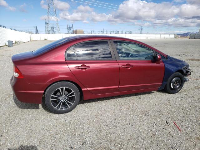 19XFA16599E044860 - 2009 HONDA CIVIC LX RED photo 3