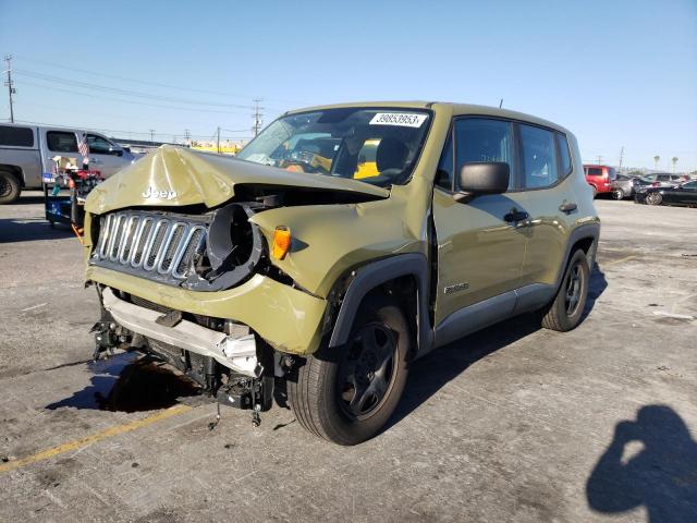 ZACCJAAT0FPB63377 - 2015 JEEP RENEGADE SPORT Կանաչ լուսանկար 1