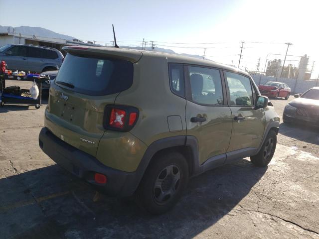 ZACCJAAT0FPB63377 - 2015 JEEP RENEGADE SPORT Կանաչ լուսանկար 3