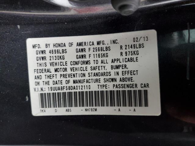 19UUA8F58DA012110 - 2013 ACURA TL TECH CHARCOAL photo 12