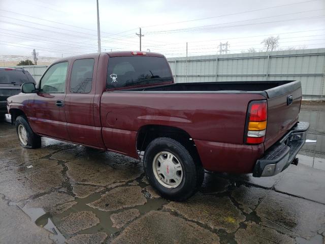 1GTEK19T11E124396 - 2001 GMC NEW SIERRA K1500 BURGUNDY photo 2