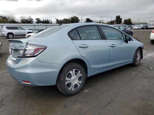 19XFB4F35FE200126 - 2015 HONDA CIVIC HYBRID L BLUE photo 3