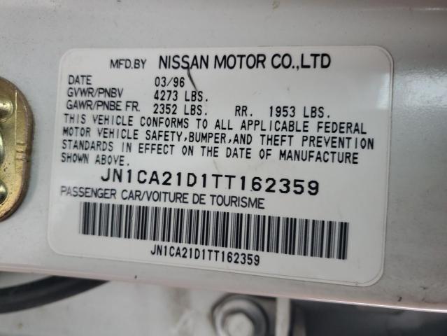 JN1CA21D1TT162359 - 1996 NISSAN MAXIMA GLE WHITE photo 12