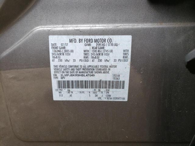 2LMPJ8KR9HBL47049 - 2017 LINCOLN MKX SELECT GRAY photo 13