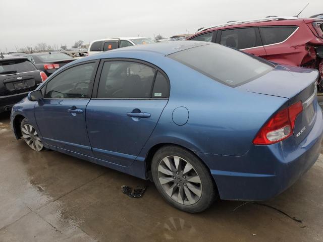 2HGFA16989H503501 - 2009 HONDA CIVIC EXL BLUE photo 2